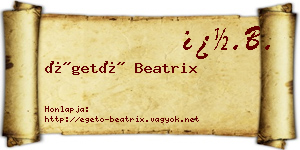 Égető Beatrix névjegykártya